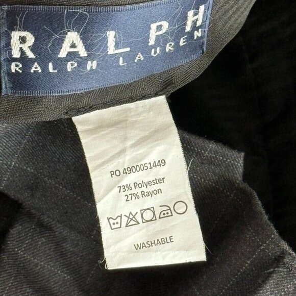 Ralph Ralph Lauren Men's Trouser Dress Pants Plaid Gray cuffed size 36 x 30 - Picture 12 of 12